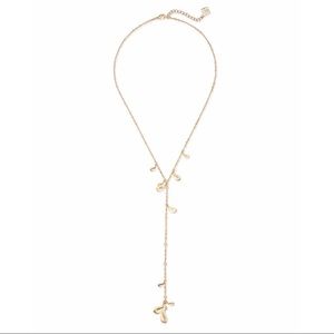 KENDRA SCOTT Quincy Lariat Necklace in Gold